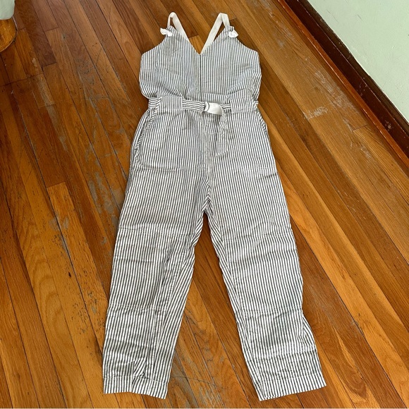 Rag & bone black white stripe jumpsuit romper - Picture 2 of 10